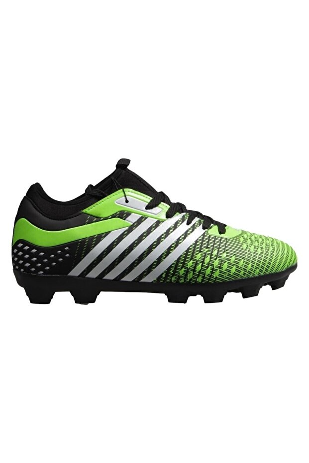 Unisex Lace-up Black Green Crampon Shoes 222-2805 100