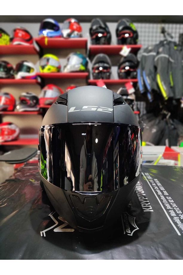 RAPID MAT SİYAH KASK (SİYAH VİZÖRLÜ) BAF HEDİYELİ - 5