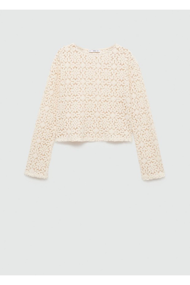 Kroşe çiçekli kazak - 2