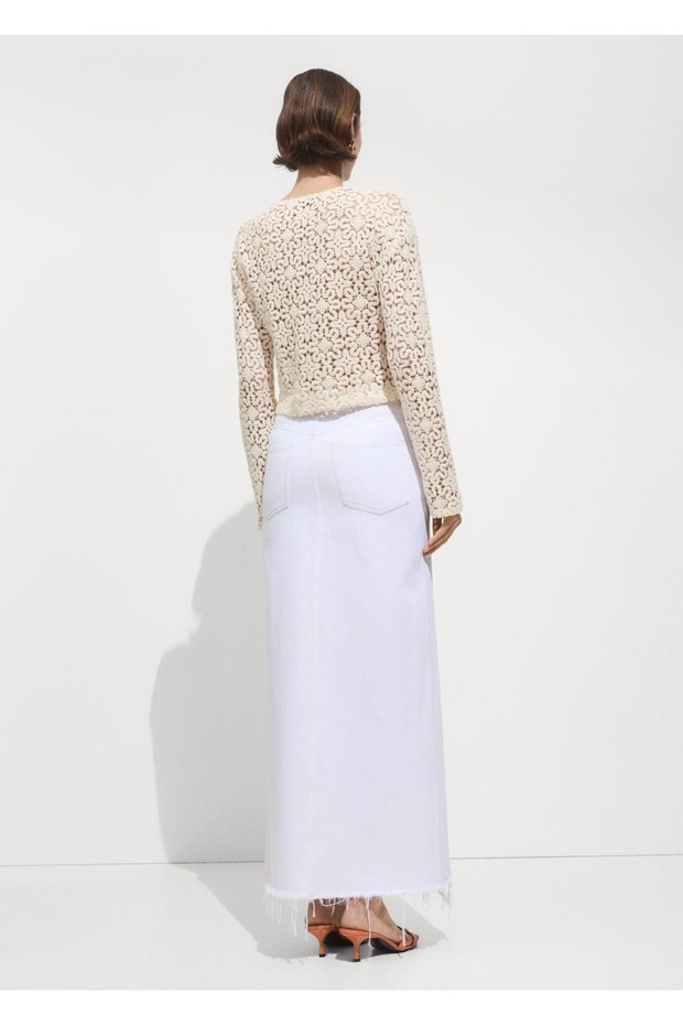 Kroşe çiçekli kazak - 3