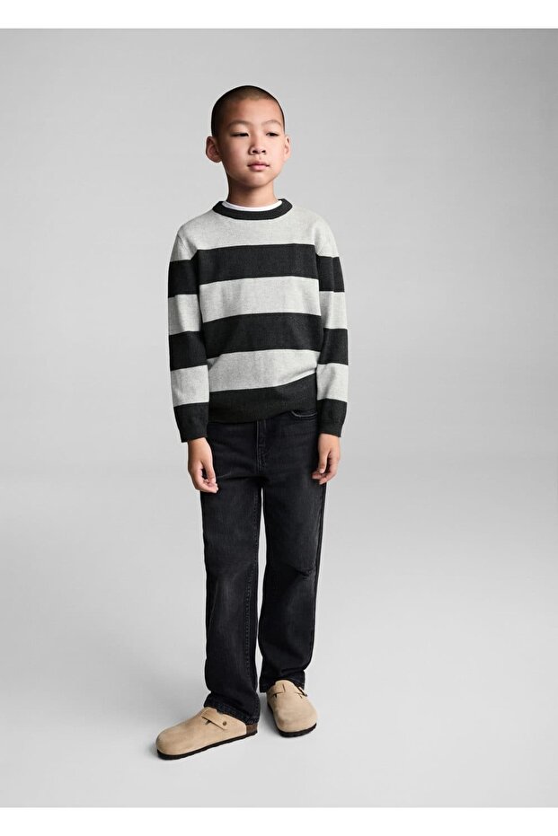 Çizgili Triko Kazak - 2