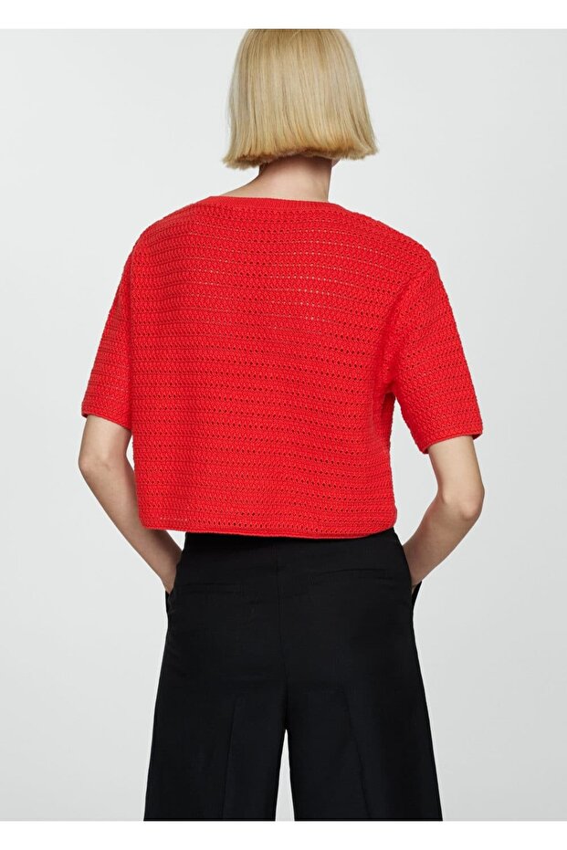 Strickpullover mit durchbrochenem Detail - 4