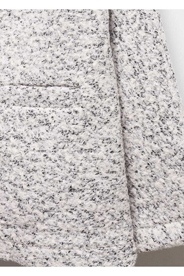 Kemerli yünlü ceket - 6