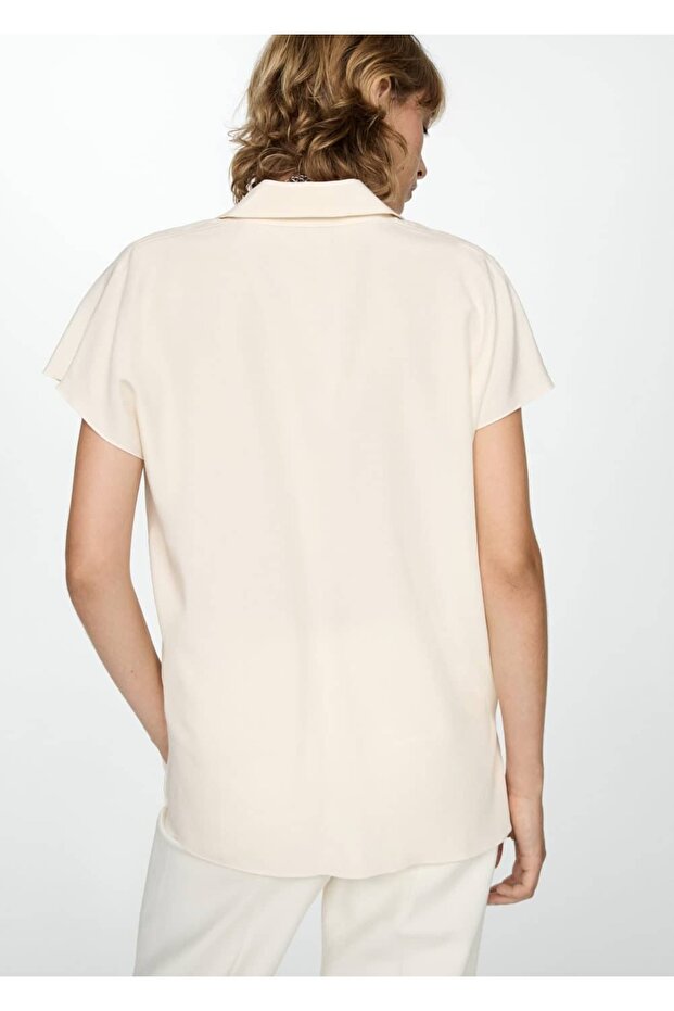 Kısa kollu lyocell gömlek - 4
