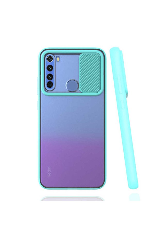Xiaomi Redmi Note 8 Case Slide Open Open-Close Camera Protection Edges Colored