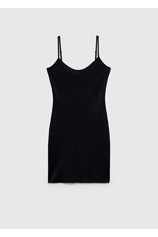 Askılı kısa astarlı elbise - 3