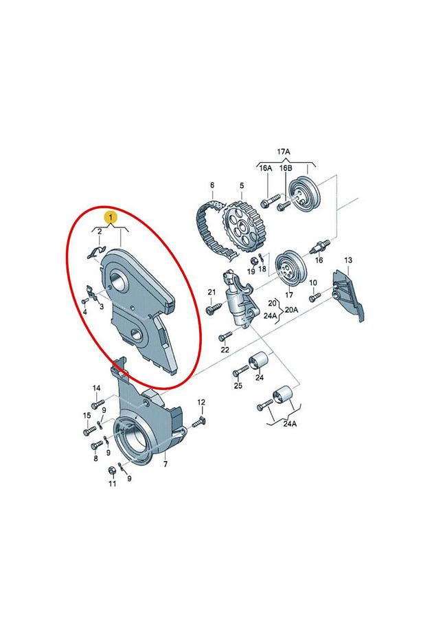 Vw Passat B5 1997-2000 1.8 Aeb Apu Motor Triger Üst Kapağı 058109107b - 3