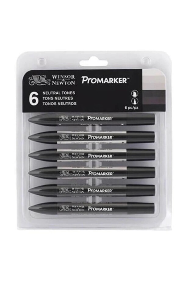 Winsor & Newton Promarker 6 Pack Neutral Tones