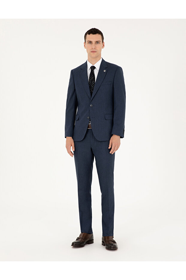 Navy Blue Slim Fit Suit 50295825-Vr033
