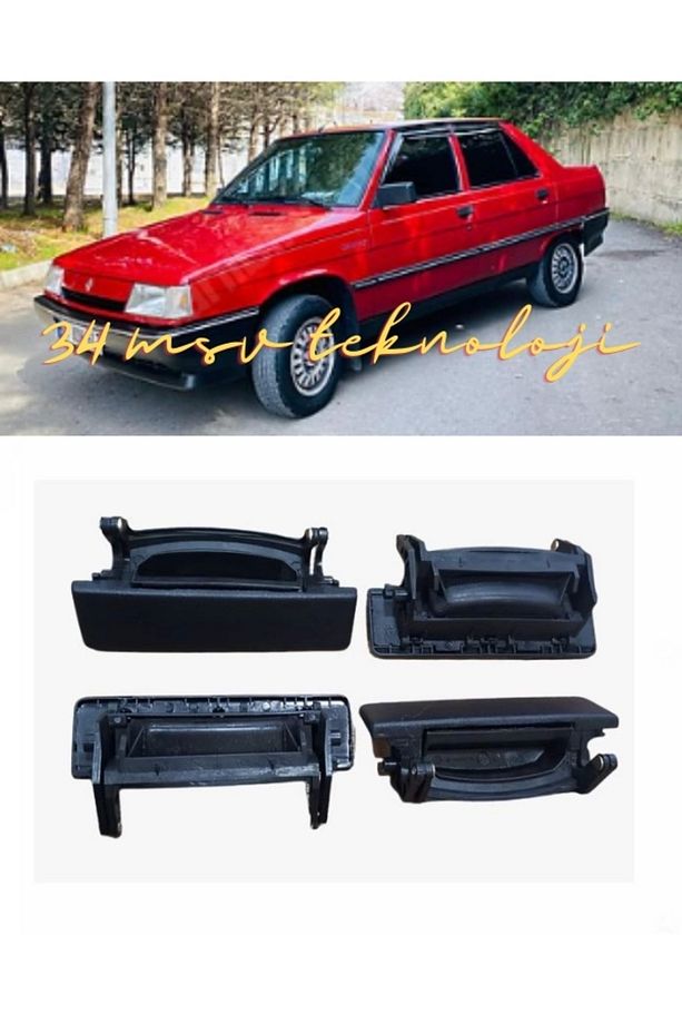 Renault 9 R9 Broadway Spring Eski Model Kare Dış Açma Kapı Kolu 4 Adet Takım Set - 1
