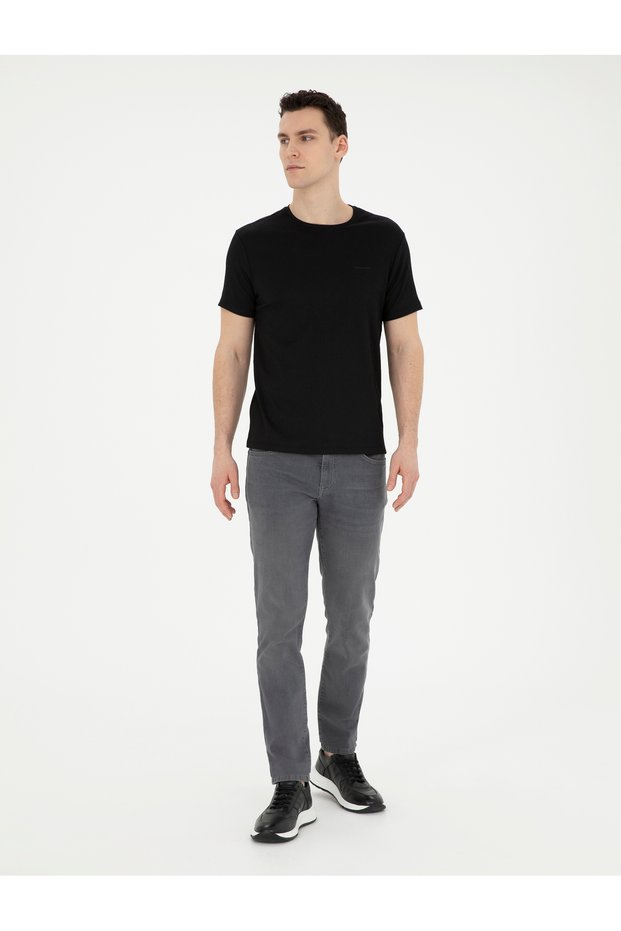 Gray Slim Fit Jean Trousers 50288137 -Vr024