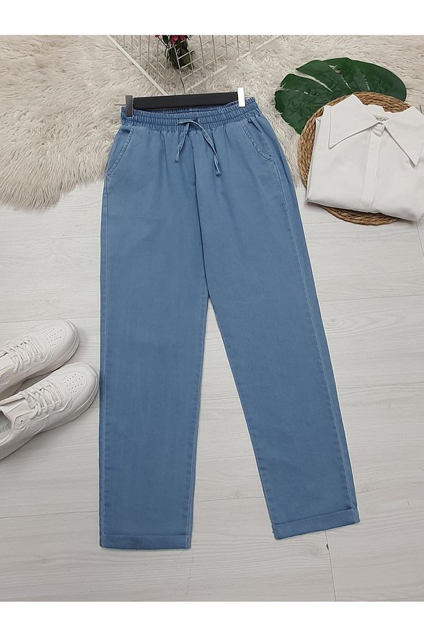 Duble Paça Yıkamalı Soft Kot Pantolon -buz Mavi - 3