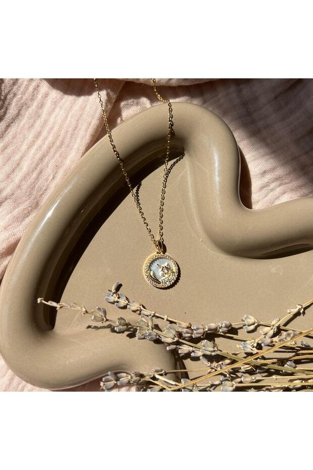 Çelik Unicorn Kolye - 1