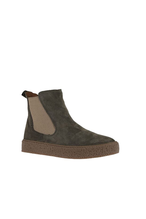 Haki Süet Kadın Düz Bot 01wt3206 - 3