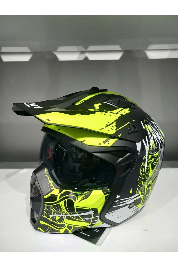KASK SWAY X1-X SEUL BLACK/YELLOW ÇENE ÇIKAN - 2