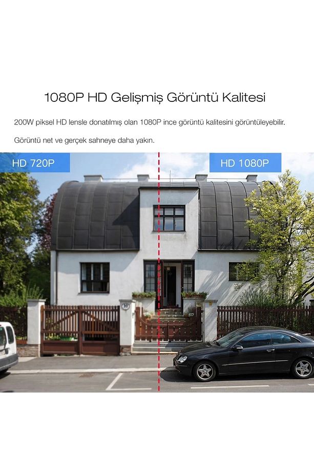 2.0 Mp Hd Lens İç Dış Mekan Suya Danıklı Ip Wifi Network Güvenlik Kamerası 32 Gb Hafıza Kartlı - 3