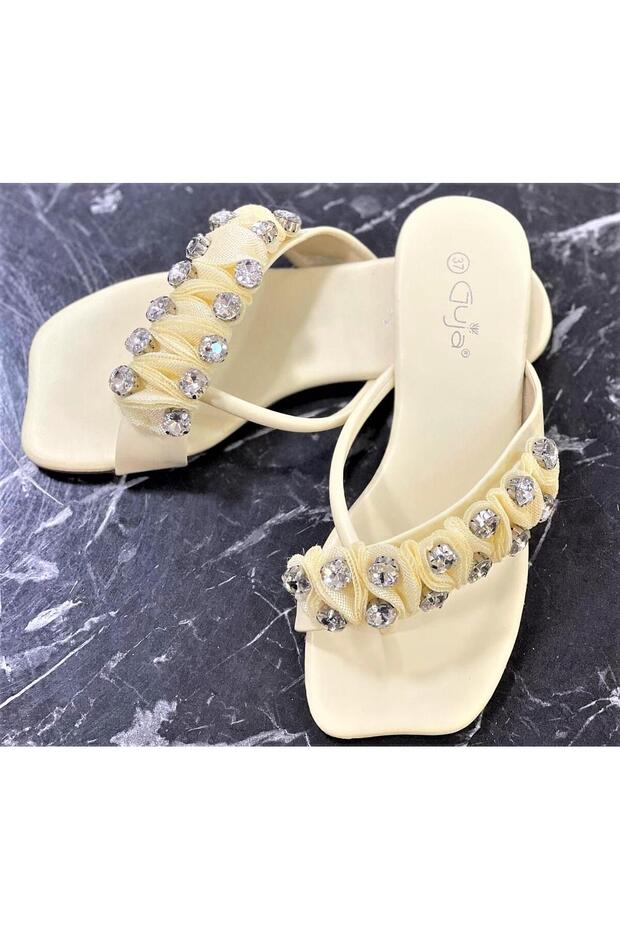 22Y170-4 Women's Stoned Premium Flip Flops