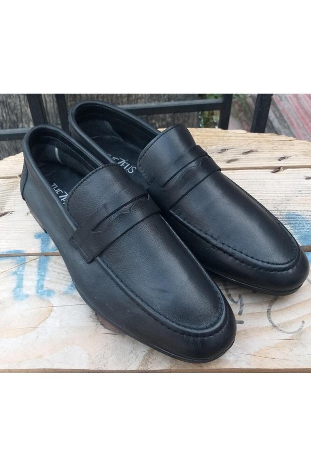 15002 Tzeus Men's Genuine Leather Classic Loafer Shoes