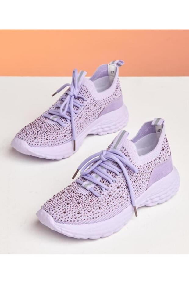 24Y320 Women's Flexible Sole Stone Knitwear Sneaker Sports Shoes, ! ! It Is a Narrow Mold, Size 1, Large Te.