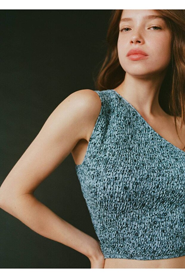 Patterned asymmetrical blouse - 5