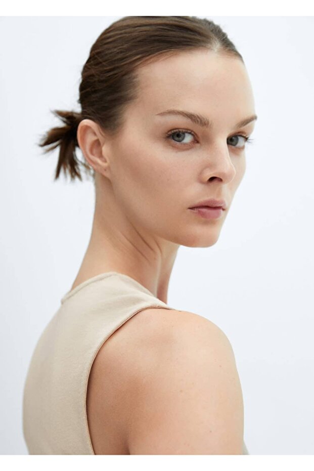 Düğümlü pamuklu elbise - 8