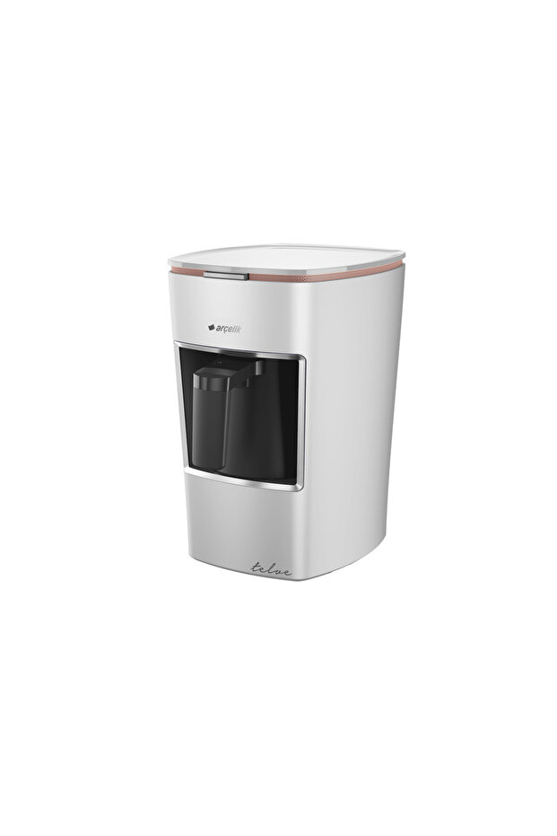 Türk Kahve Makinesi K 3300 Mini Telve Beyaz ( Gold Cizgili ) - 2