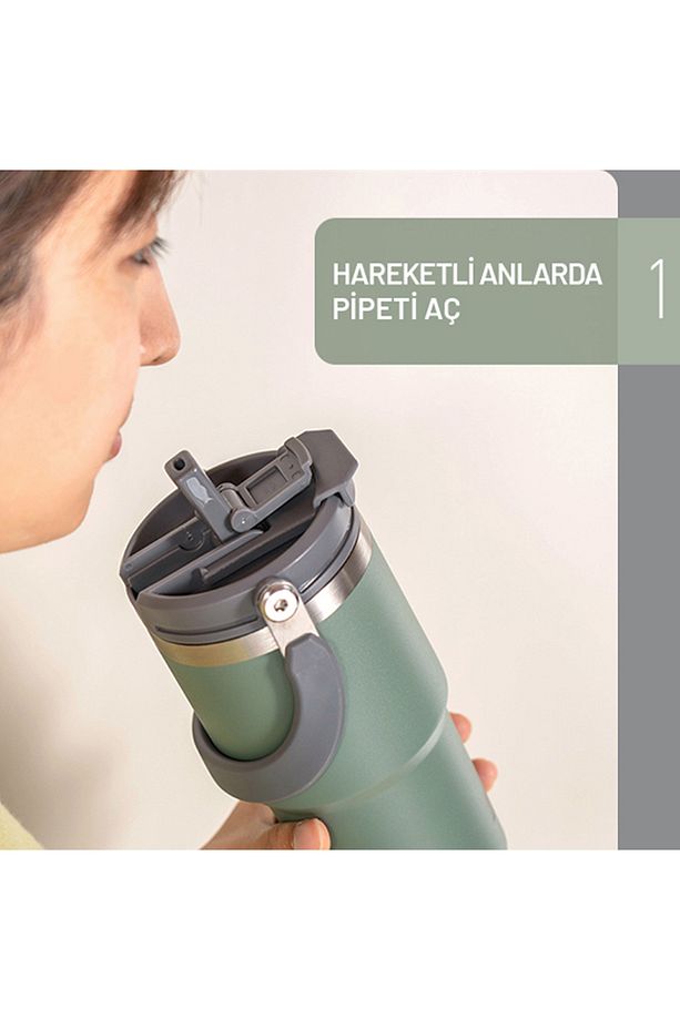 Dailyneed Termos Vakumlu Paslanmaz Çelik 1200 ml Mor - 8