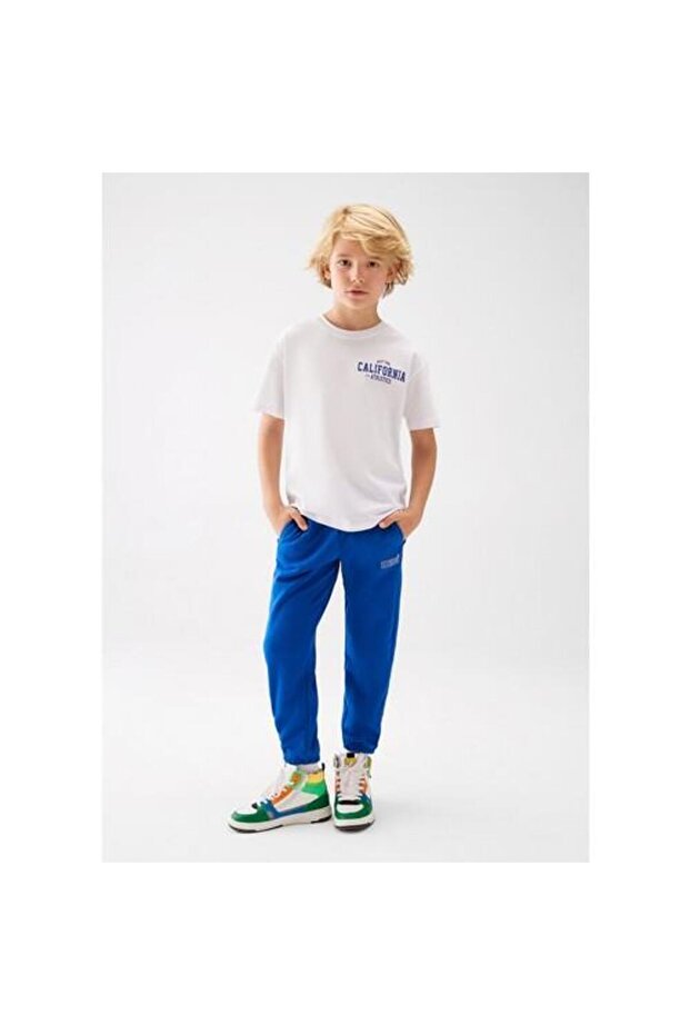 MAVİ LOGO BASKILI ÖRME PANTOLON - 2