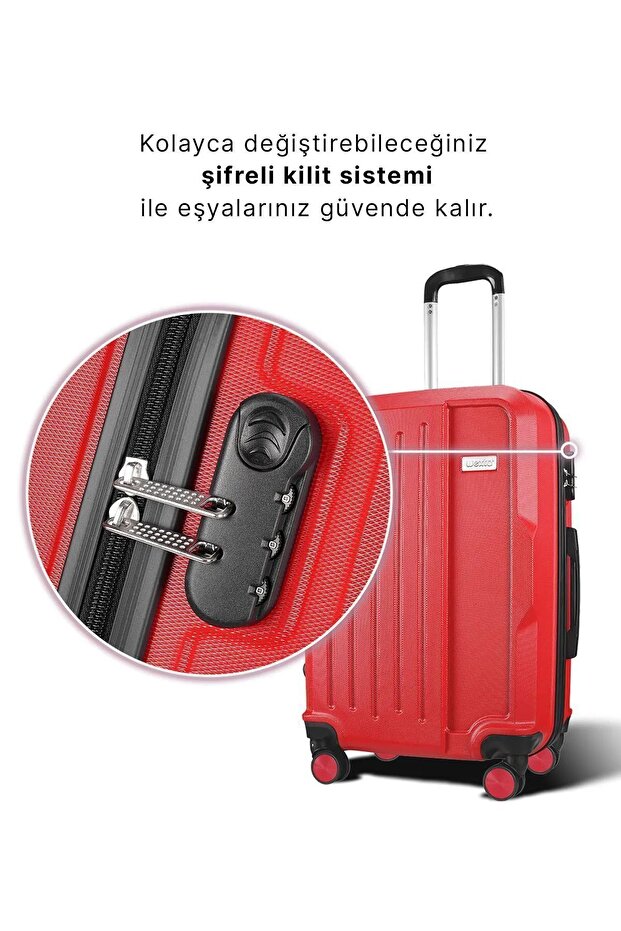Wx-210 Kırmızı Orta Boy Valiz - 5