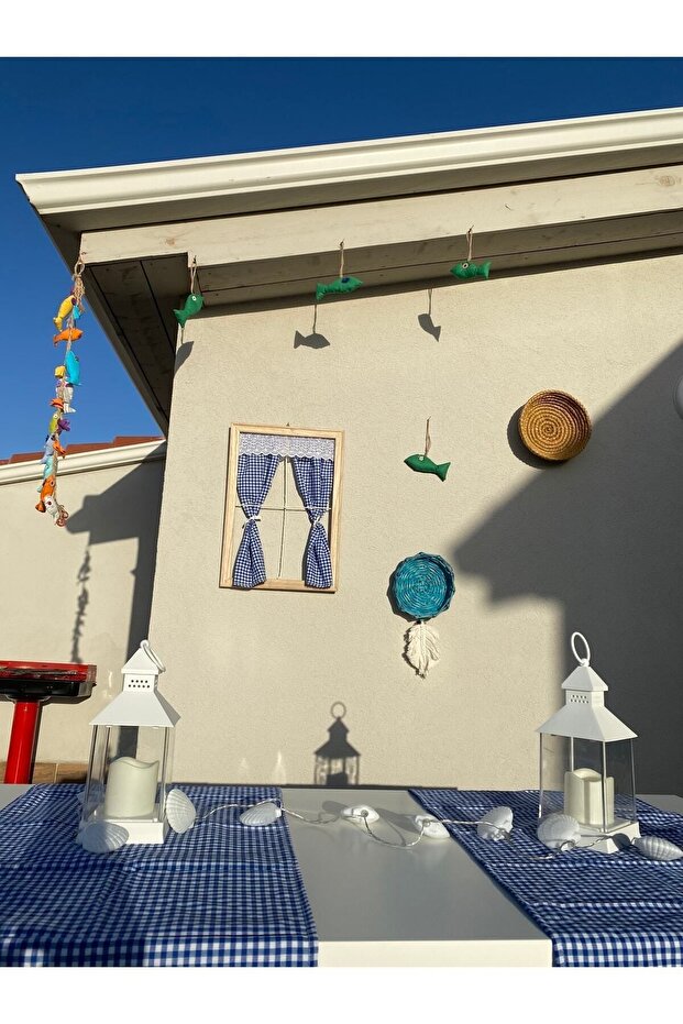 Gingham Bleumarin Runner 40x140cm - 4