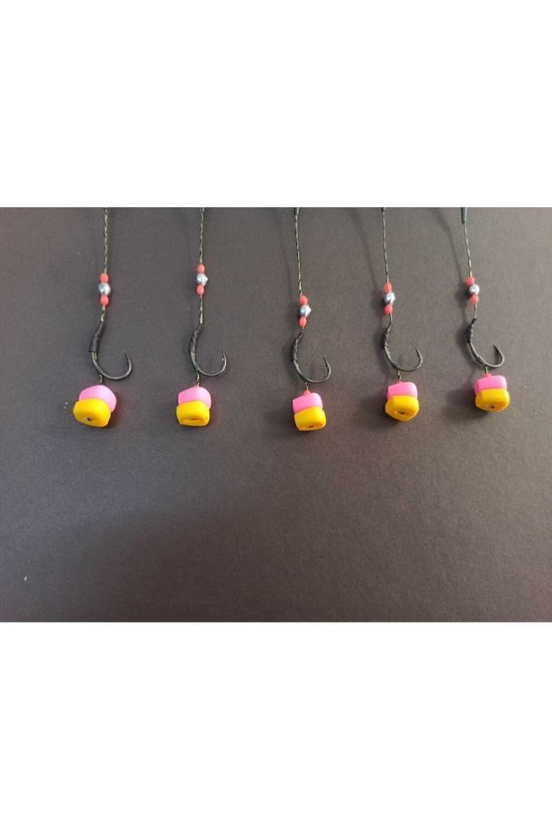Küspe Aparatlı Çift Renkli Mısır Rig Takımı 5’li Set (küspe Dahil) - 4