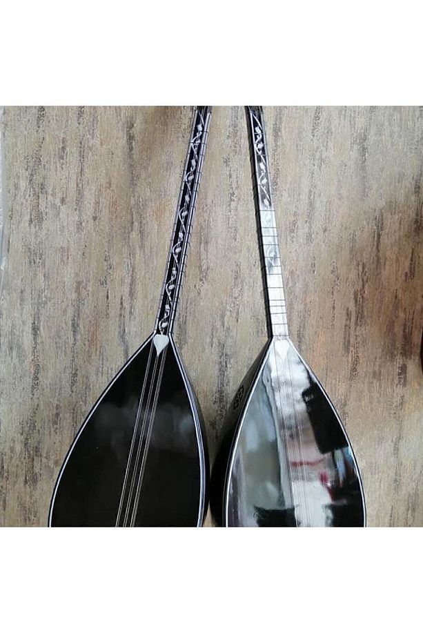 Siyah Inci Uzun Sap Tam Set Bağlama - 1