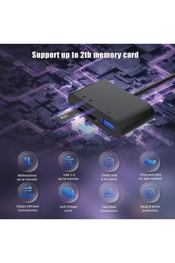 Type-c + Micro Usb 3in1 Otg + Sd-tf Kart Okuyucu - 6