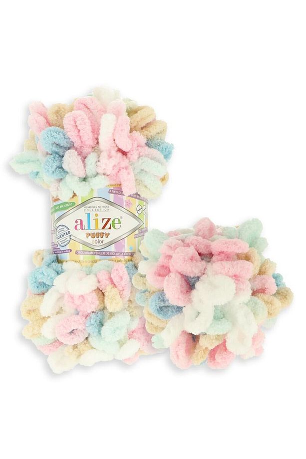 Puffy Color El Örgü Ipliği 5'li Paket 100 gr 9 mt Parmak Örgü Ipi - 1