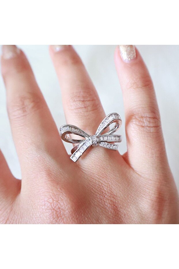 Silver Bow Ring - 1
