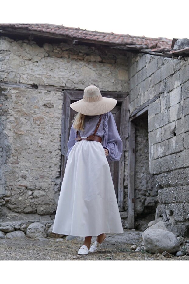 White Modest Skirt