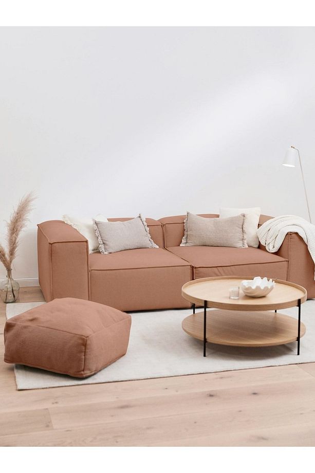 Mode Soft Ikili Kanepe Koltuk 2 Modül 33 Numara Kiremit Keten Kumaş (DAİRENİZE TESLİM) - 2