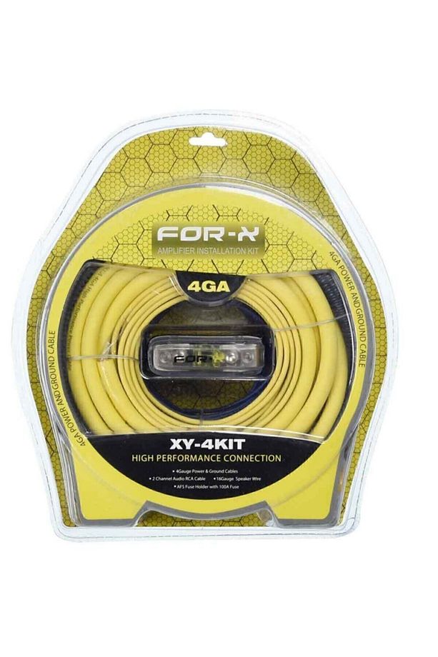 ( 4 Ga ) Profesyonel Seri Kalın Oto Amfi Kablo Seti Xy-4kıt - 1