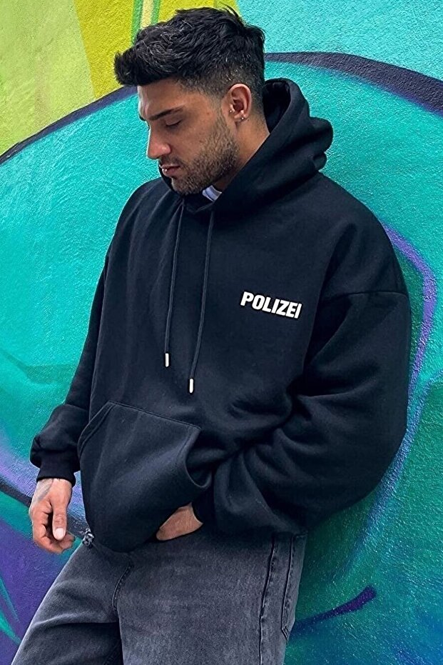 سويت شيرت مطبوع بظهر Polizei للجنسين