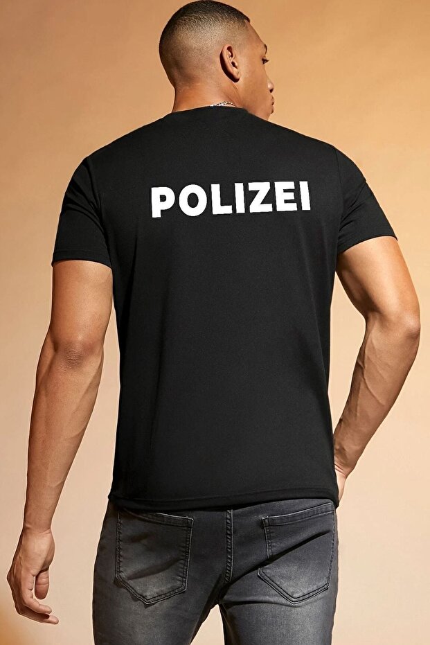 Unisex Polizei Printed T-shirt
