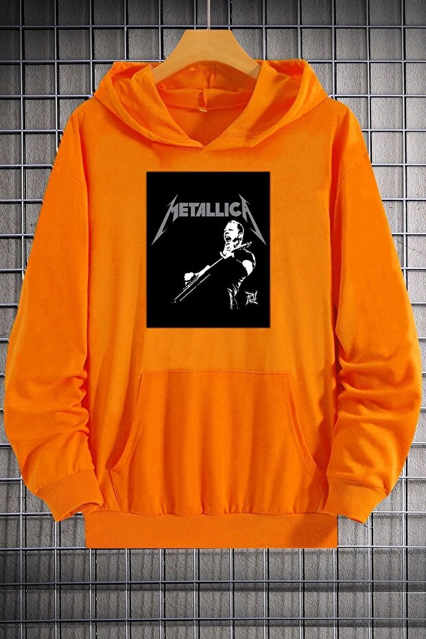 Unisex Metalica Printed Oversize Sweatshirt