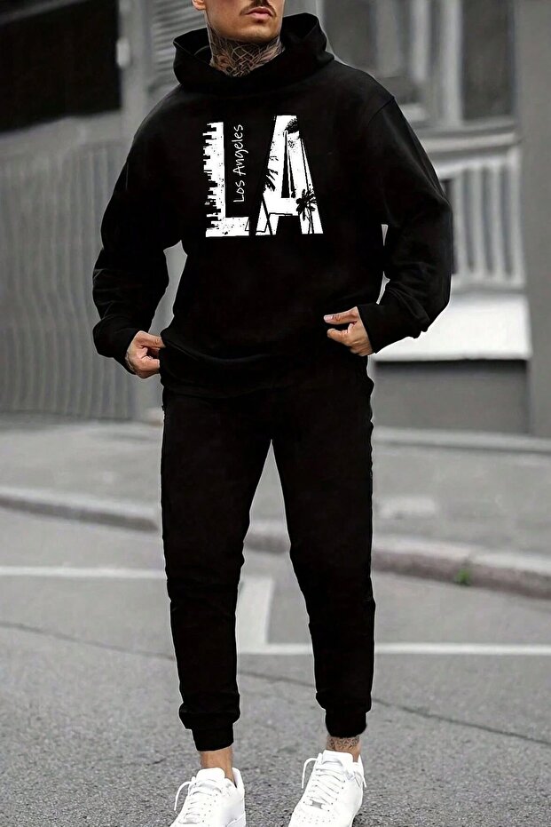 Unisex antracitová tepláková súprava - 1