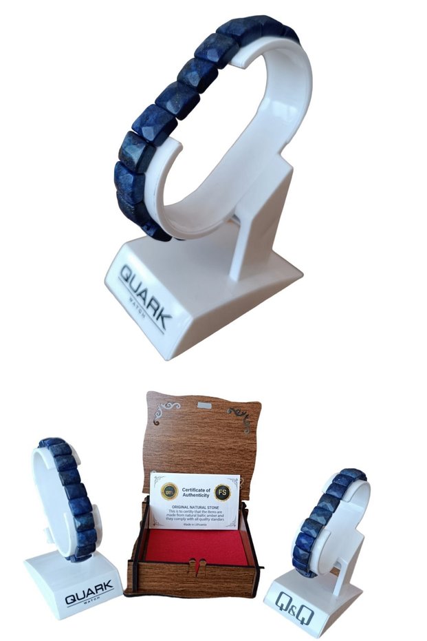 MGA NATURAL STONE Lapis lazuli square bracelet natural stone square cut bracelet ROLEKS bracelet