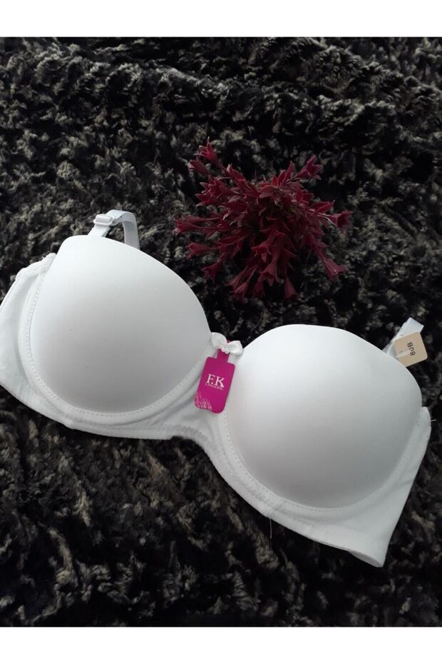 126 Unpadded Strapless Bra White 75