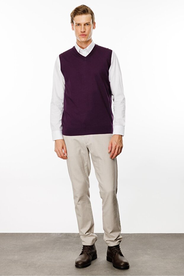 Erkek Süveter Mor - 3