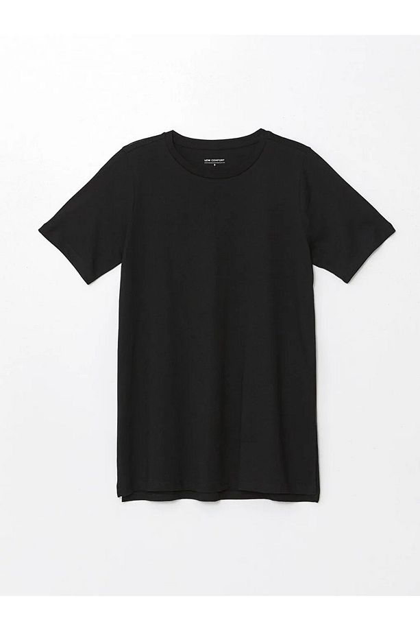 LCW Comfort Bisiklet Yaka Kadın Tişört - 5