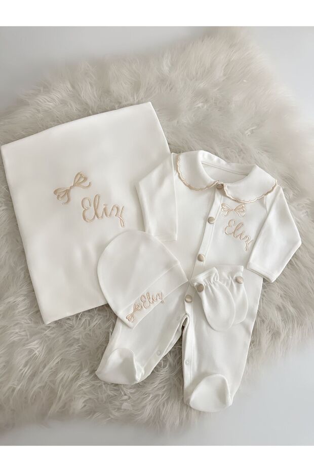 Bow Tie Overalls Blanket Set