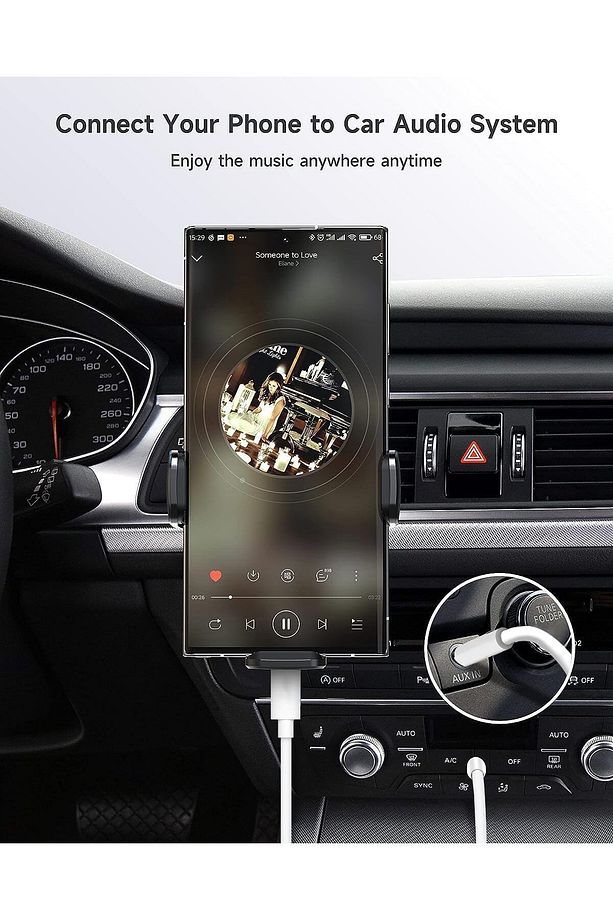 iPhone 15/16 Plus/16 Pro Max Uyumlu Aux Kablosu Type-C To 3.5 mm Jack Çevirici Bluetooth Gerektirmez - 2
