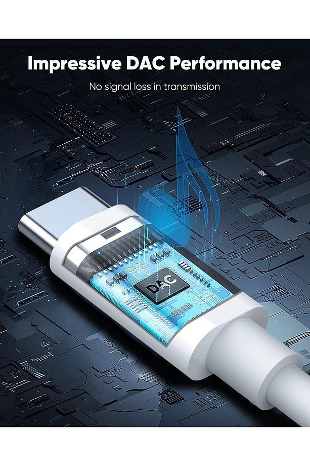 iPhone 15/16 Plus/16 Pro Max Uyumlu Aux Kablosu Type-C To 3.5 mm Jack Çevirici Bluetooth Gerektirmez - 3