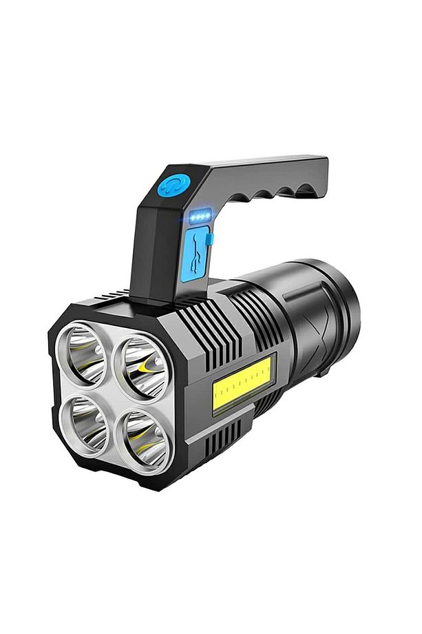 Usb Şarjlı Taşınabilir El Feneri Ultra Parlak Kademe Ayarlı Yan Cob Led Özellikli Uzun Menzil - 4